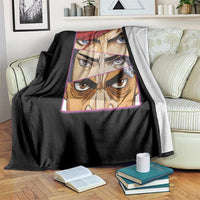 Futuristic Legends Anime Eyes Throw Blanket Gift For League Gamer Fans - Wonder Print Shop