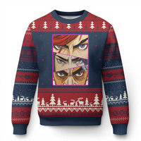 Futuristic Legends Anime Eyes Ugly Christmas Sweater Gift For League Gamer Fans - Wonder Print Shop
