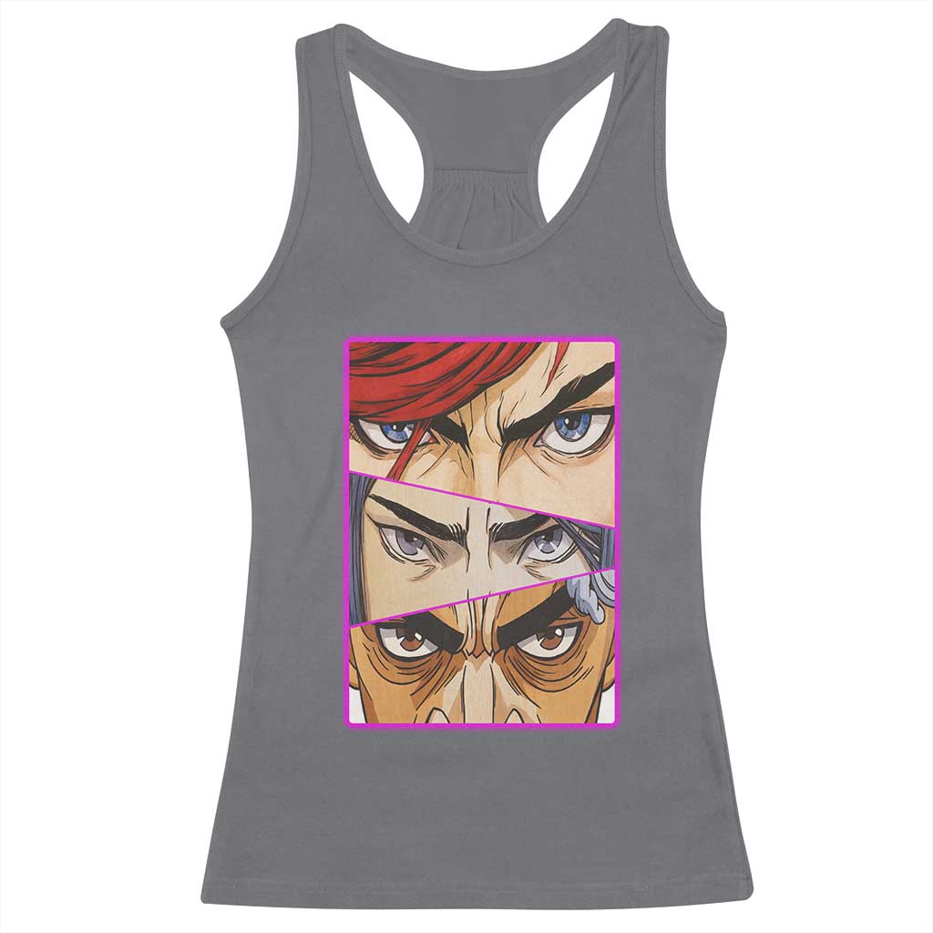 Futuristic Legends Anime Eyes Racerback Tank Top Gift For League Gamer Fans - Wonder Print Shop