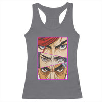 Futuristic Legends Anime Eyes Racerback Tank Top Gift For League Gamer Fans - Wonder Print Shop