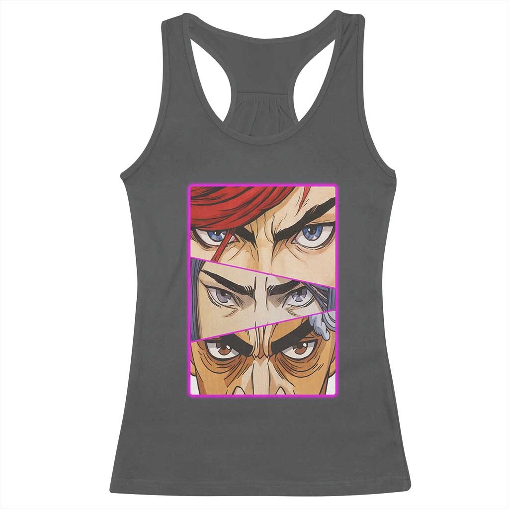 Futuristic Legends Anime Eyes Racerback Tank Top Gift For League Gamer Fans - Wonder Print Shop