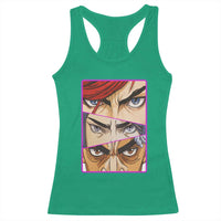 Futuristic Legends Anime Eyes Racerback Tank Top Gift For League Gamer Fans - Wonder Print Shop