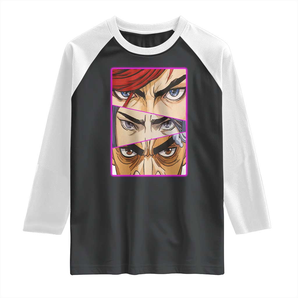 Futuristic Legends Anime Eyes Raglan Shirt Gift For League Gamer Fans - Wonder Print Shop