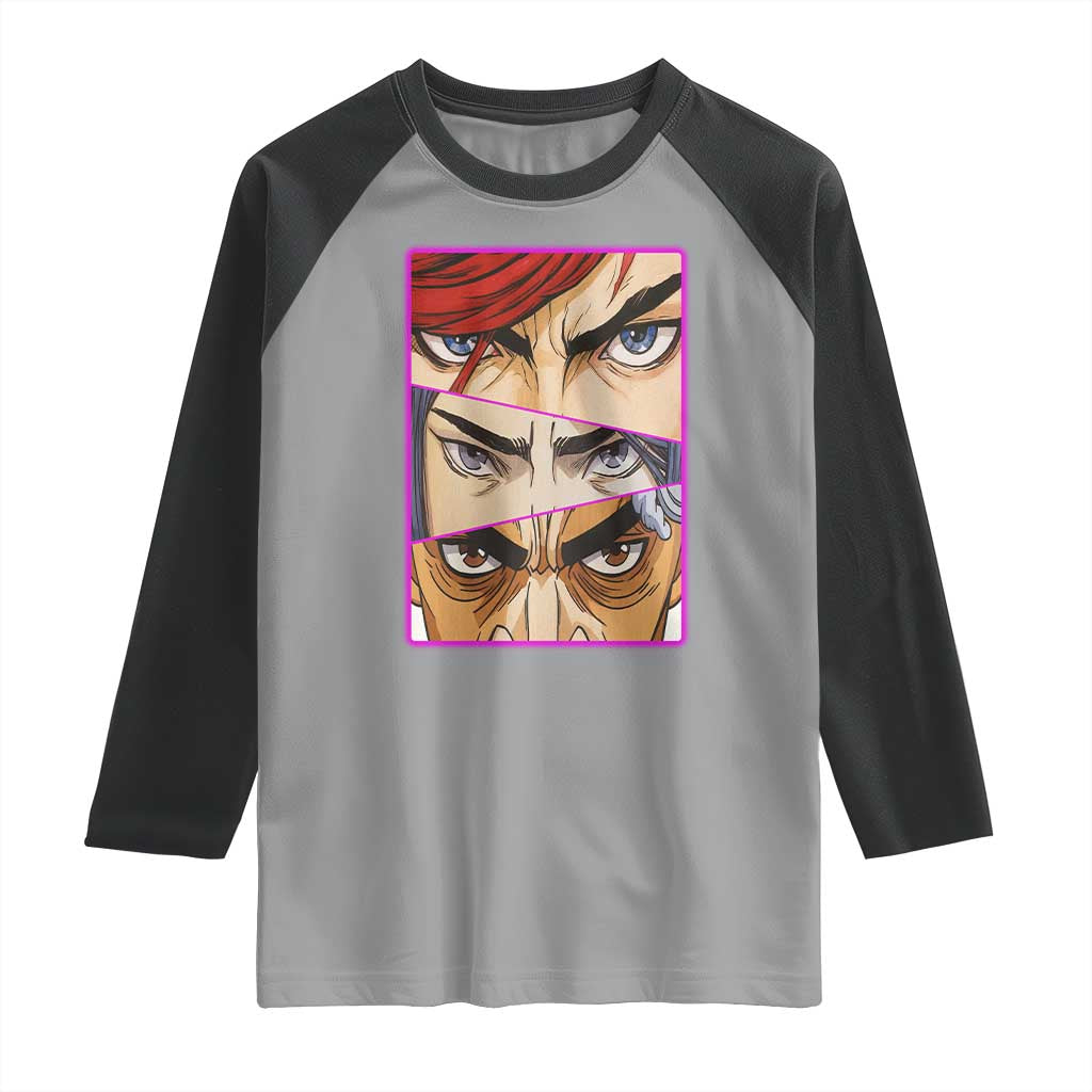 Futuristic Legends Anime Eyes Raglan Shirt Gift For League Gamer Fans - Wonder Print Shop