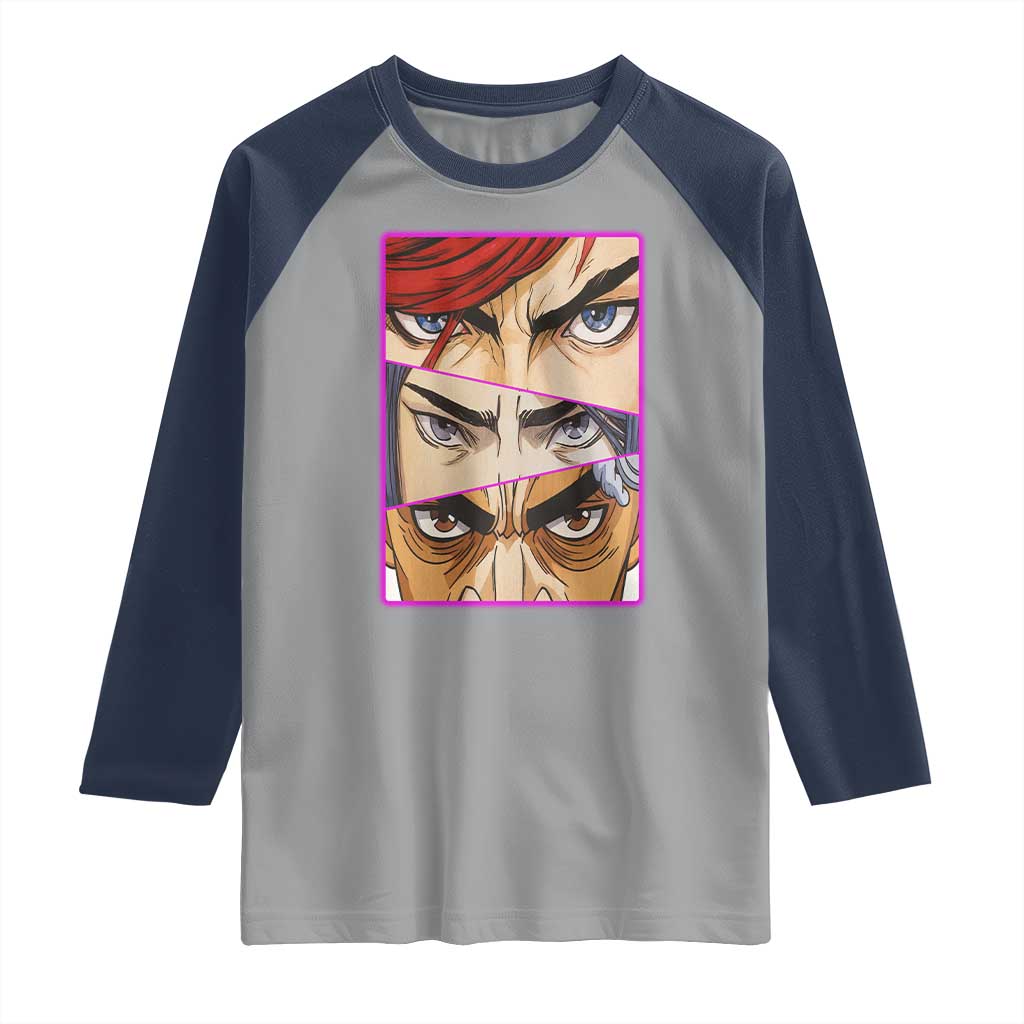 Futuristic Legends Anime Eyes Raglan Shirt Gift For League Gamer Fans - Wonder Print Shop