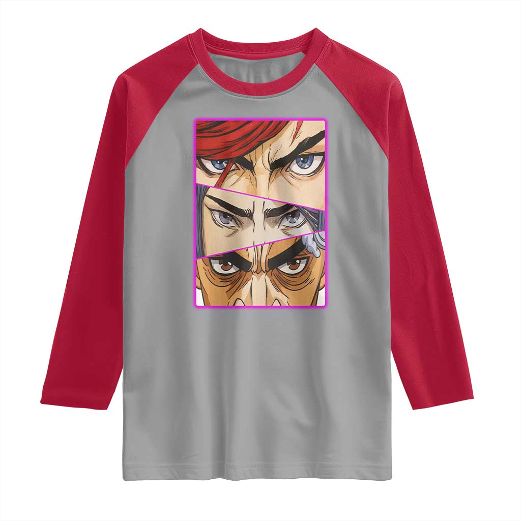 Futuristic Legends Anime Eyes Raglan Shirt Gift For League Gamer Fans - Wonder Print Shop