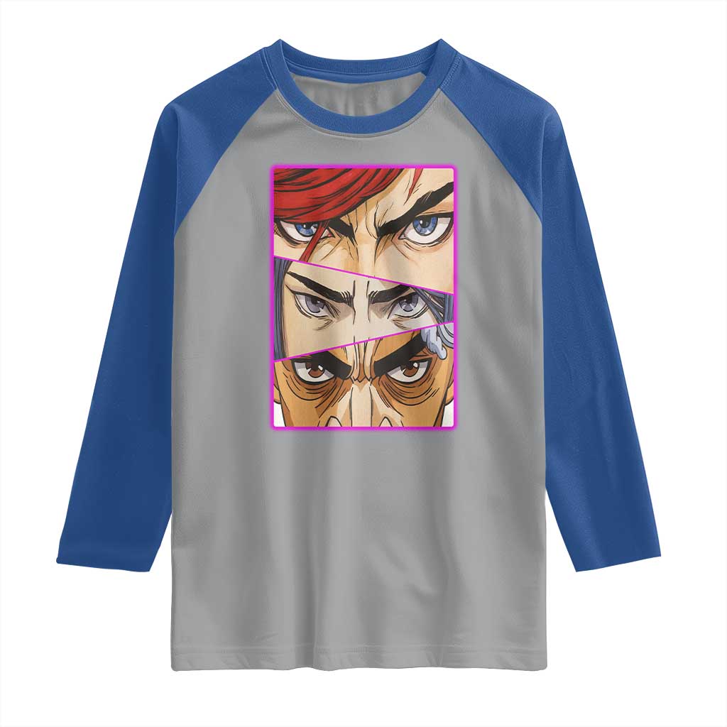 Futuristic Legends Anime Eyes Raglan Shirt Gift For League Gamer Fans - Wonder Print Shop