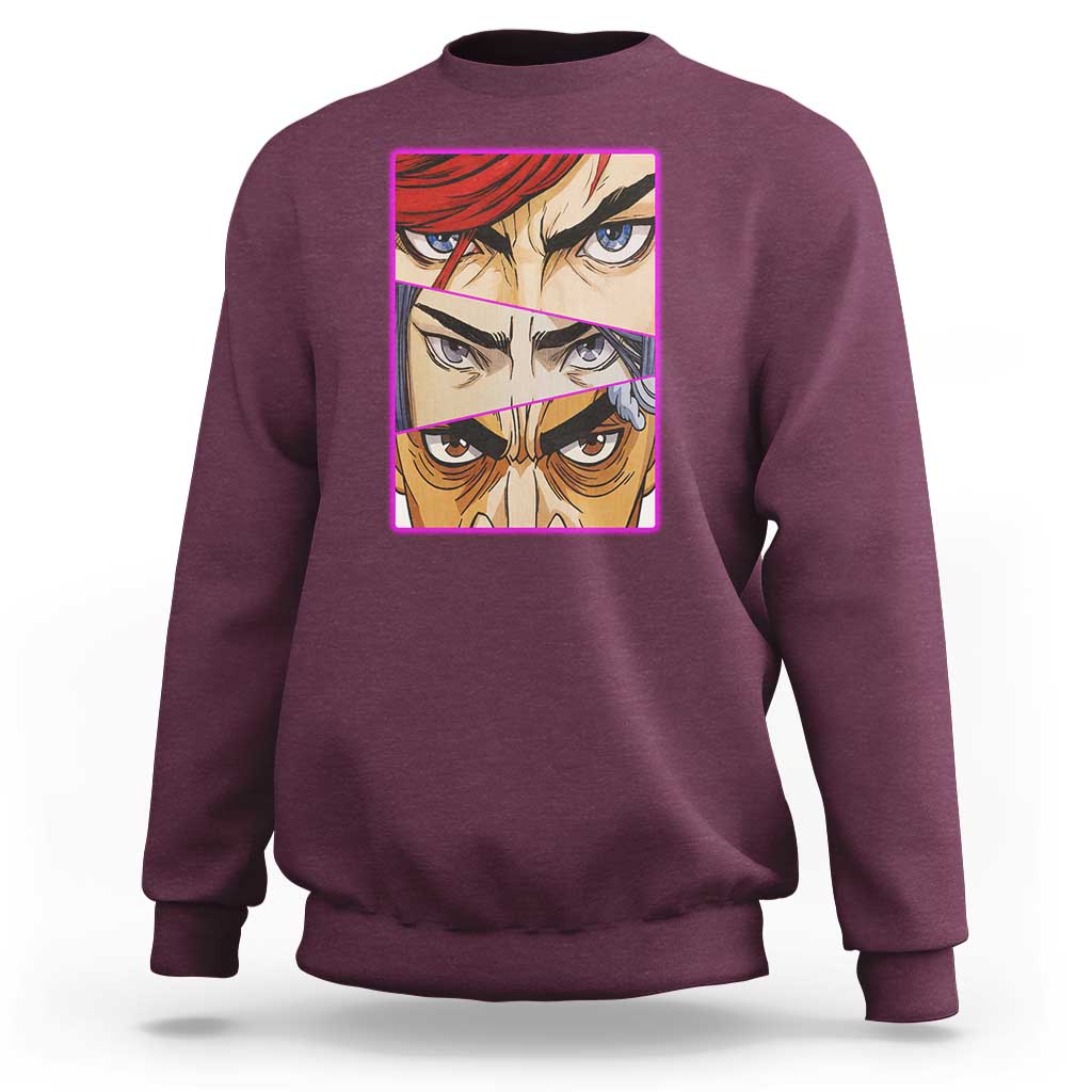Futuristic Legends Anime Eyes Sweatshirt Gift For League Gamer Fans - Wonder Print Shop