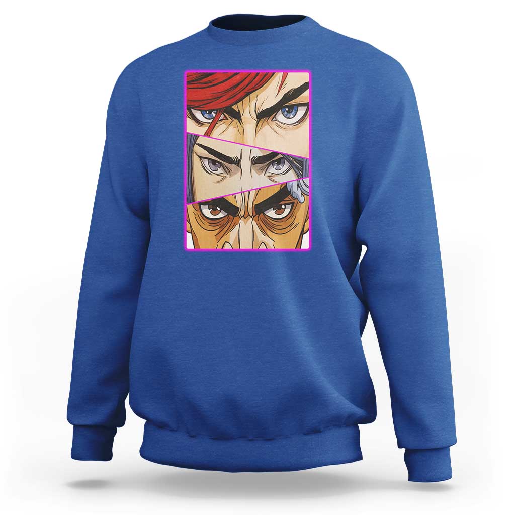 Futuristic Legends Anime Eyes Sweatshirt Gift For League Gamer Fans - Wonder Print Shop
