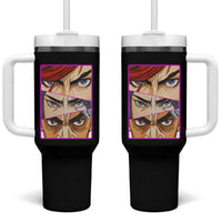 Futuristic Legends Anime Eyes Tumbler With Handle Gift For League Gamer Fans - Wonder Print Shop