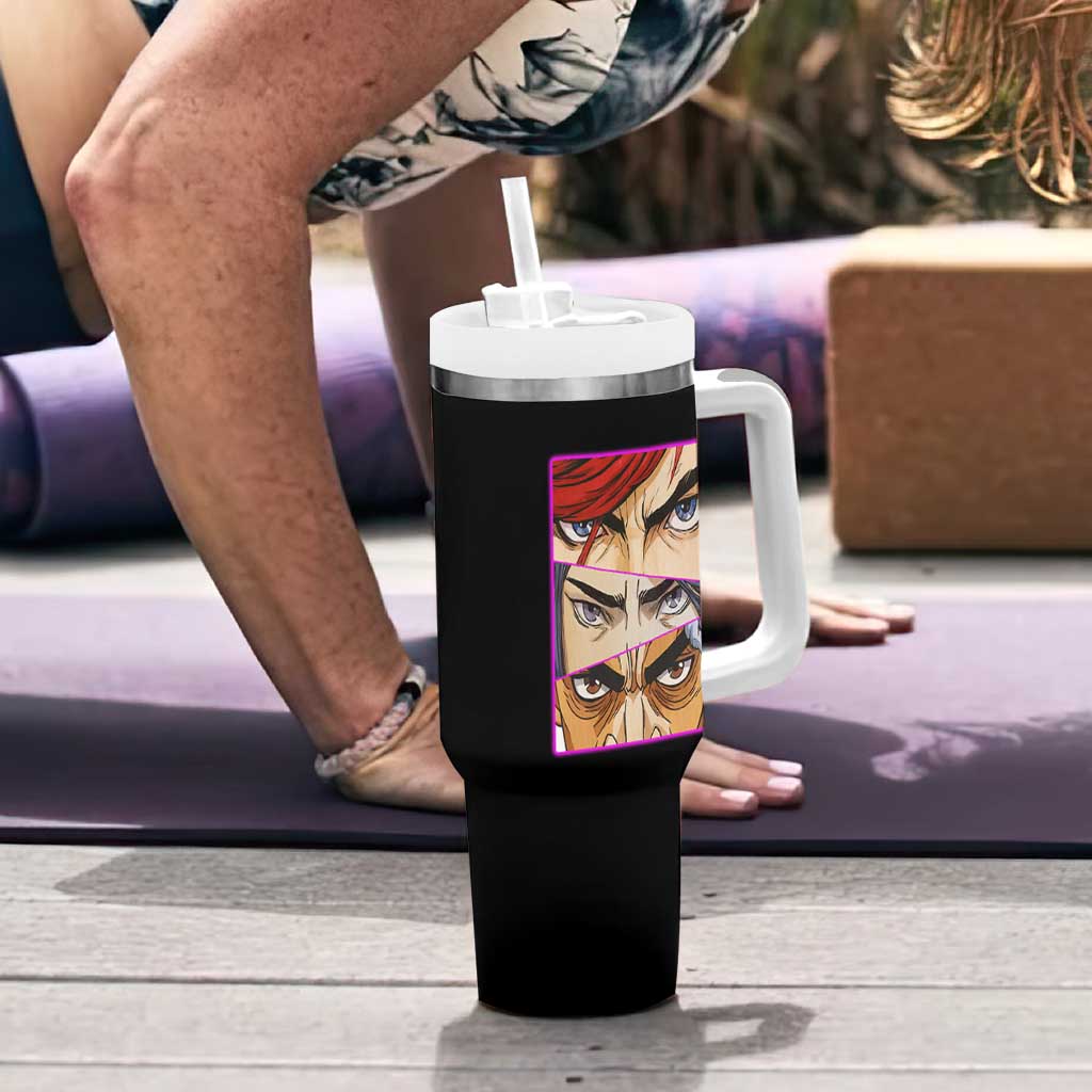 Futuristic Legends Anime Eyes Tumbler With Handle Gift For League Gamer Fans - Wonder Print Shop