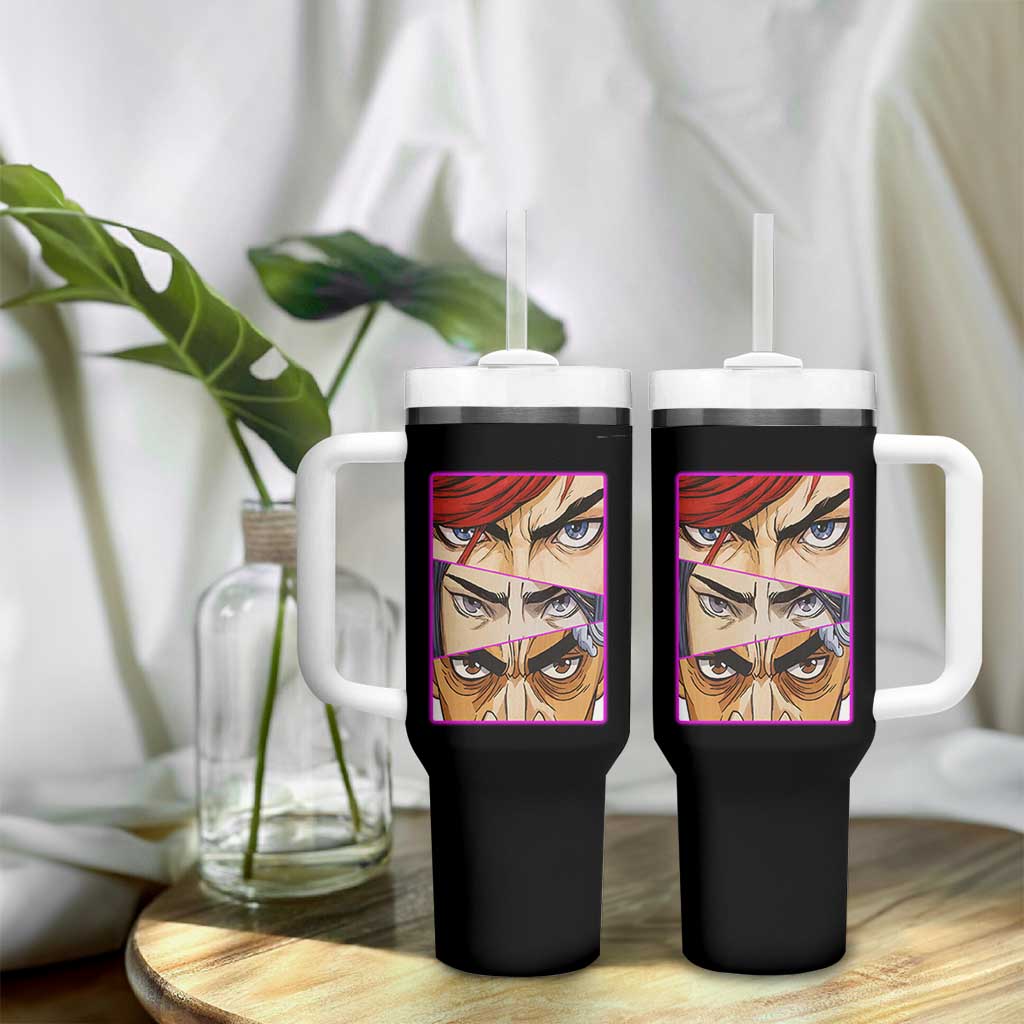Futuristic Legends Anime Eyes Tumbler With Handle Gift For League Gamer Fans - Wonder Print Shop
