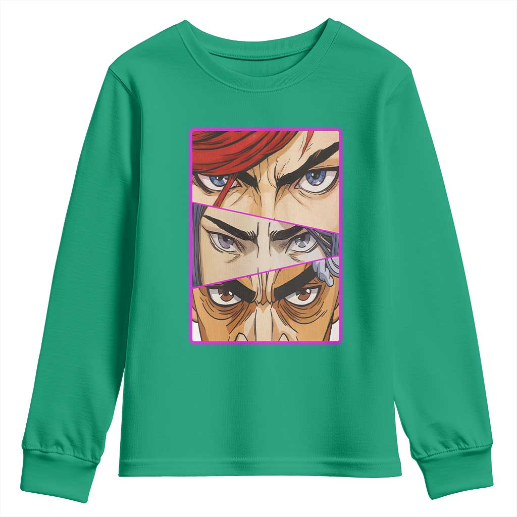 Futuristic Legends Anime Eyes Youth Sweatshirt Gift For League Gamer Fans - Wonder Print Shop