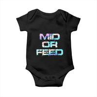 Mid Or Feed Iridescent Effect Baby Onesie Funny Game Lover Gift - Wonder Print Shop