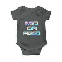 Mid Or Feed Iridescent Effect Baby Onesie Funny Game Lover Gift - Wonder Print Shop
