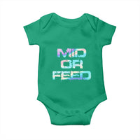 Mid Or Feed Iridescent Effect Baby Onesie Funny Game Lover Gift - Wonder Print Shop