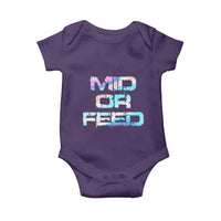 Mid Or Feed Iridescent Effect Baby Onesie Funny Game Lover Gift - Wonder Print Shop