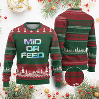 Mid Or Feed Iridescent Effect Ugly Christmas Sweater Funny Game Lover Gift - Wonder Print Shop