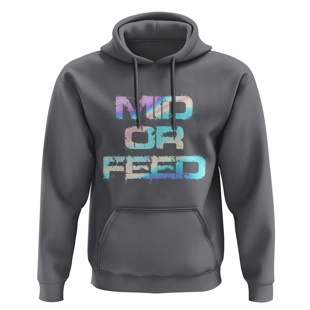 Mid Or Feed Iridescent Effect Hoodie Funny Game Lover Gift - Wonder Print Shop