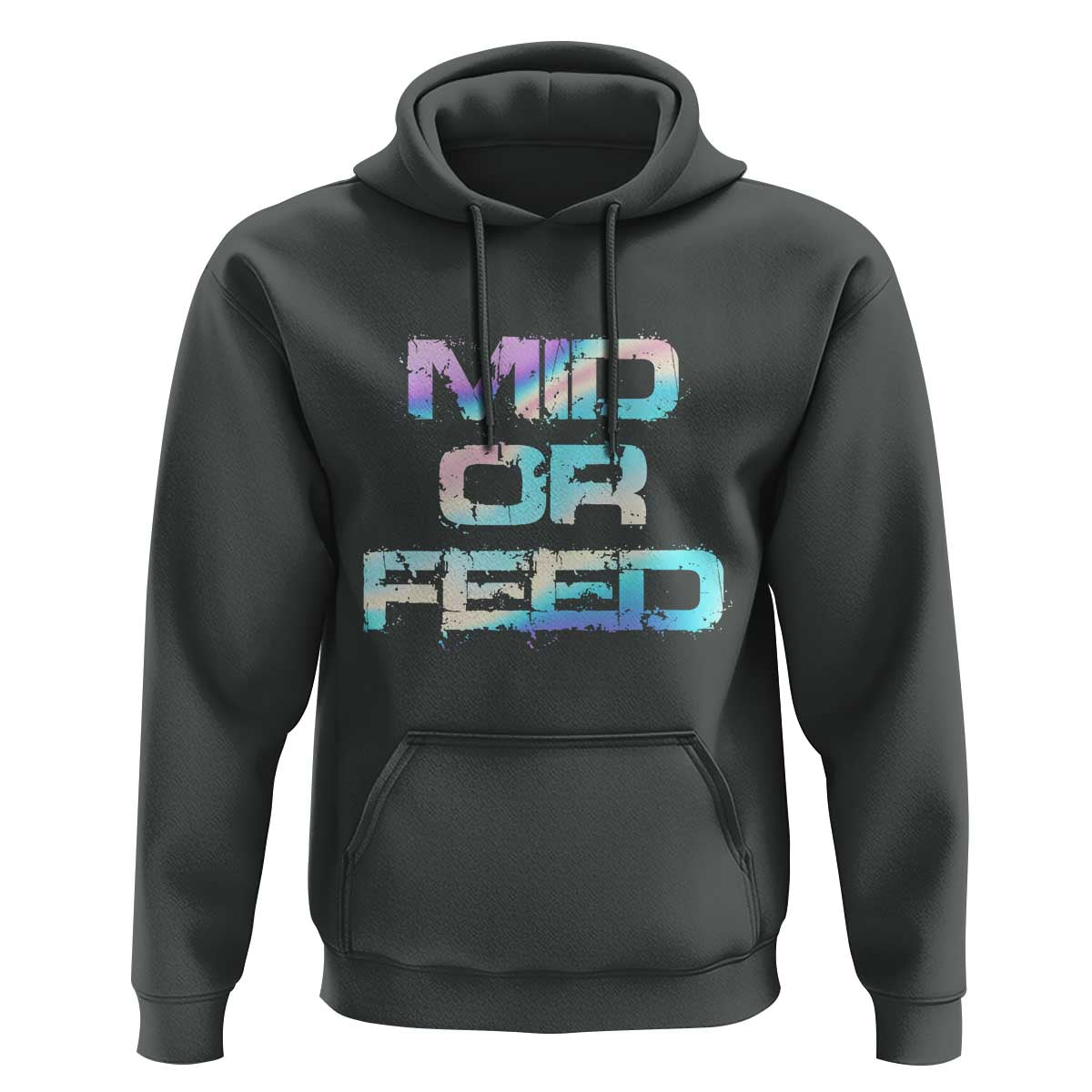 Mid Or Feed Iridescent Effect Hoodie Funny Game Lover Gift - Wonder Print Shop