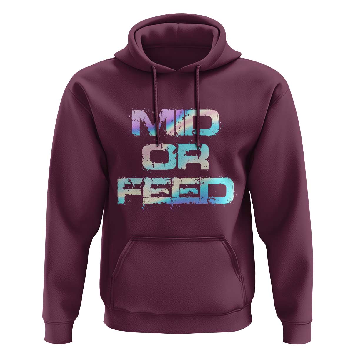 Mid Or Feed Iridescent Effect Hoodie Funny Game Lover Gift - Wonder Print Shop