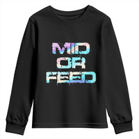 Mid Or Feed Iridescent Effect Youth Sweatshirt Funny Game Lover Gift - Wonder Print Shop