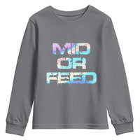 Mid Or Feed Iridescent Effect Youth Sweatshirt Funny Game Lover Gift - Wonder Print Shop