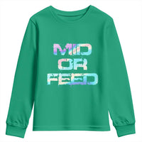 Mid Or Feed Iridescent Effect Youth Sweatshirt Funny Game Lover Gift - Wonder Print Shop