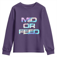 Mid Or Feed Iridescent Effect Youth Sweatshirt Funny Game Lover Gift - Wonder Print Shop