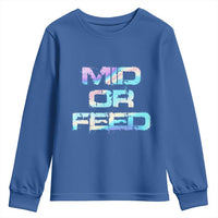 Mid Or Feed Iridescent Effect Youth Sweatshirt Funny Game Lover Gift - Wonder Print Shop