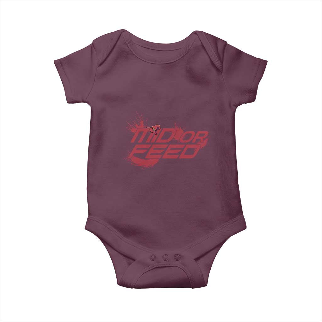 Mid Or Feed Holographic Witch Hat Baby Onesie Funny Game Lover Gift - Wonder Print Shop