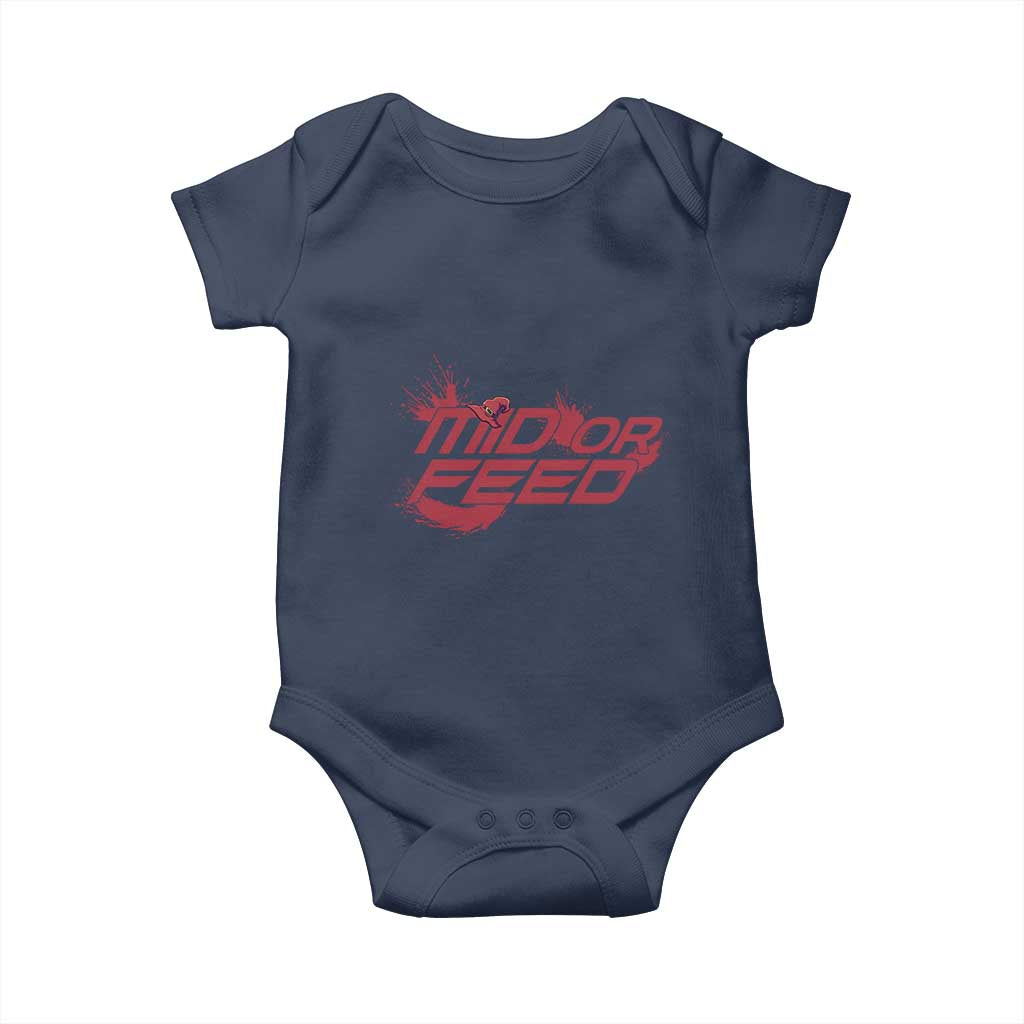 Mid Or Feed Holographic Witch Hat Baby Onesie Funny Game Lover Gift - Wonder Print Shop