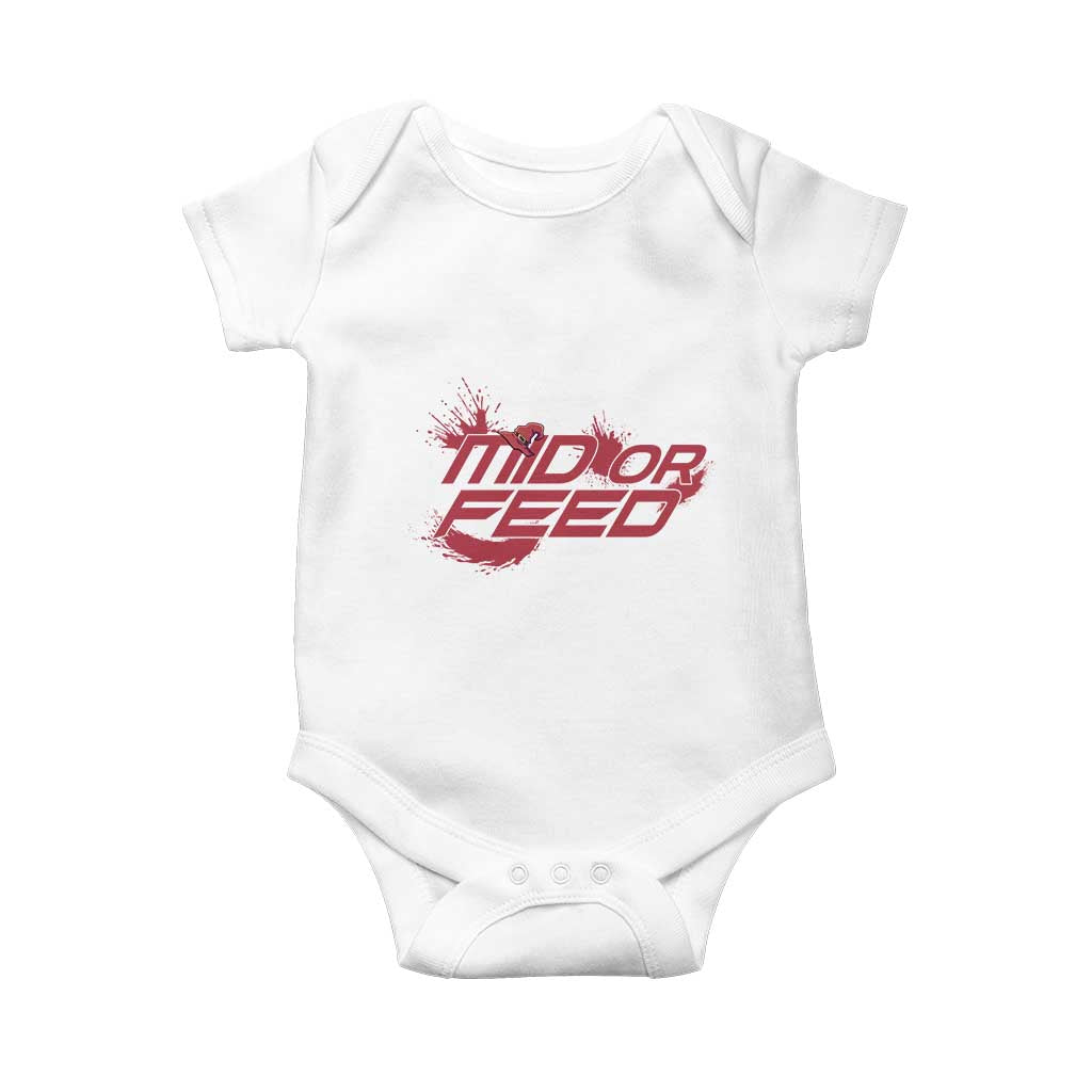 Mid Or Feed Holographic Witch Hat Baby Onesie Funny Game Lover Gift - Wonder Print Shop