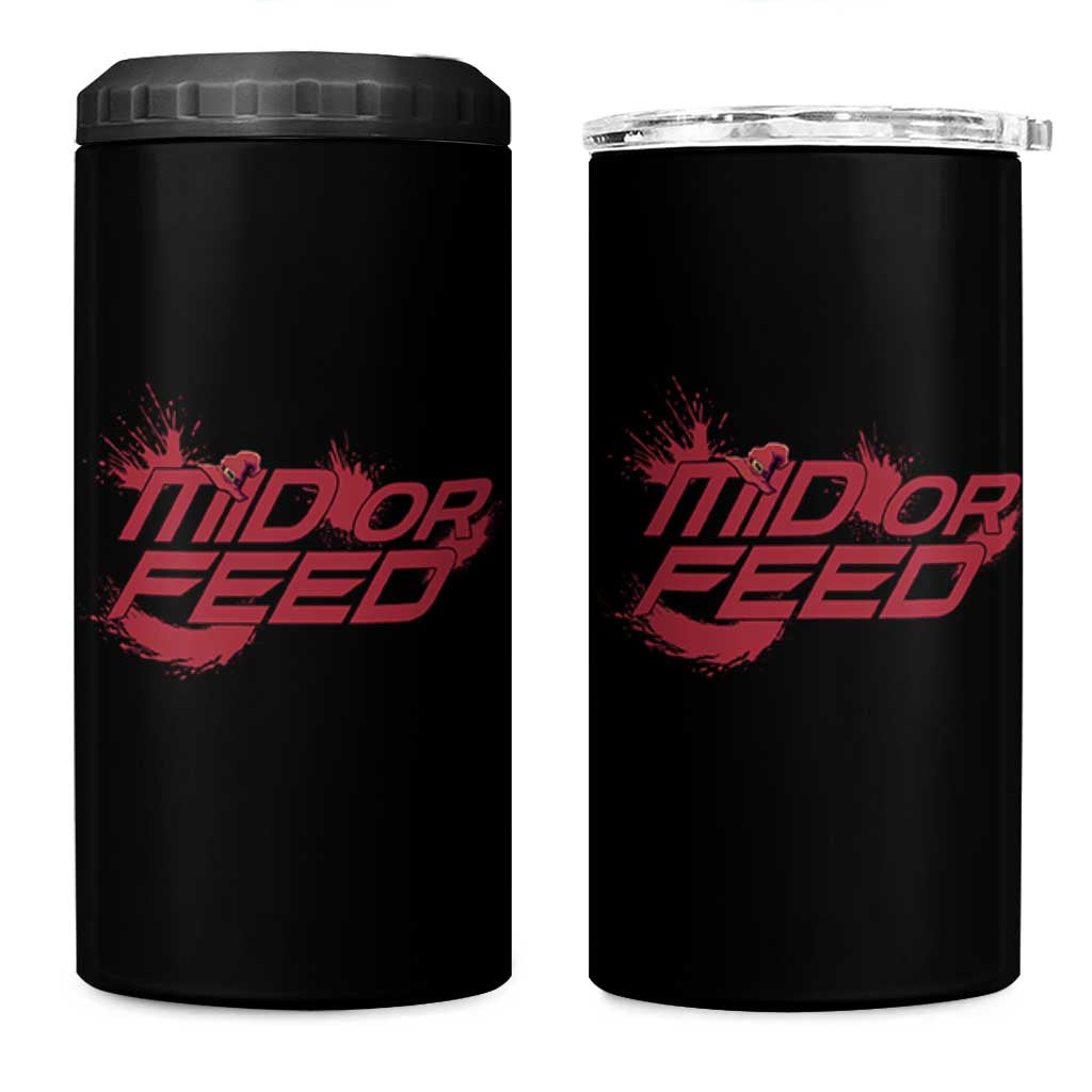 Mid Or Feed Holographic Witch Hat 4 in 1 Can Cooler Tumbler Funny Game Lover Gift - Wonder Print Shop
