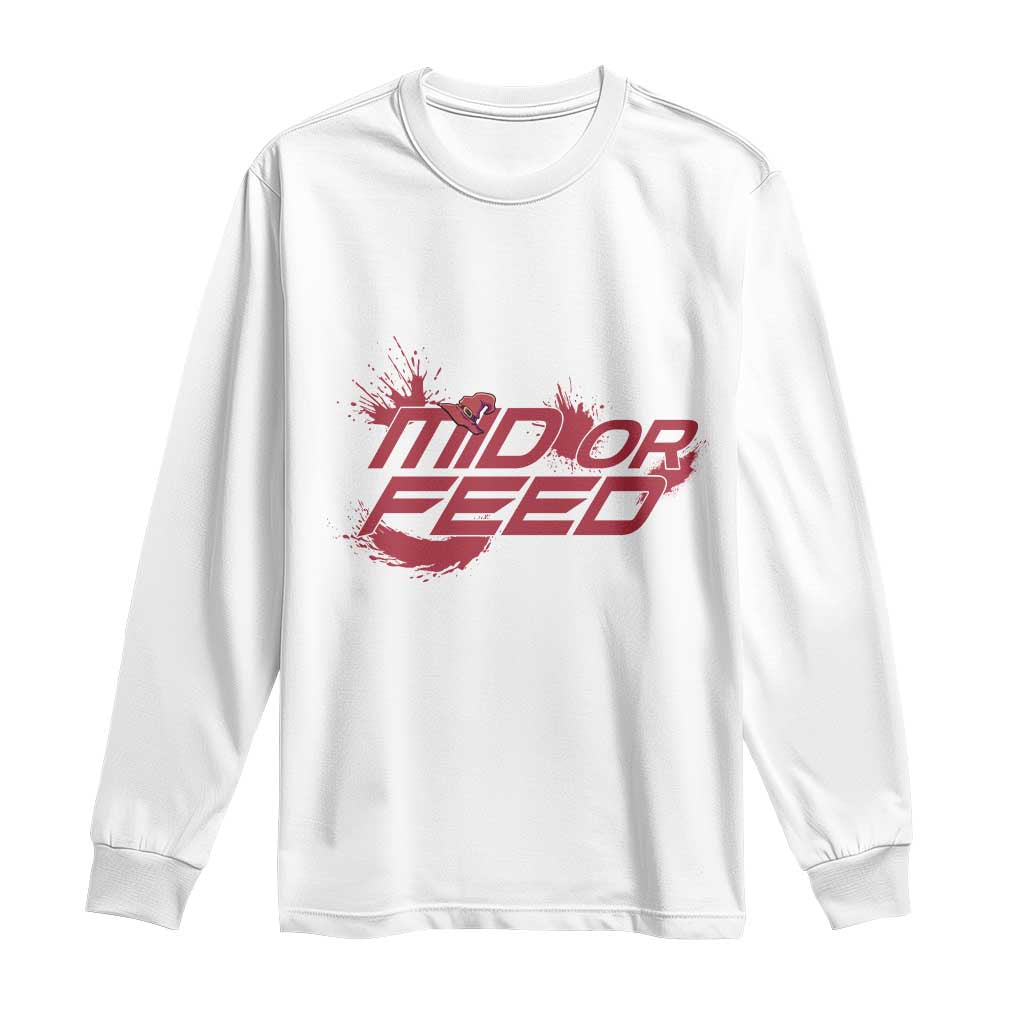 Mid Or Feed Holographic Witch Hat Long Sleeve Shirt Funny Game Lover Gift - Wonder Print Shop