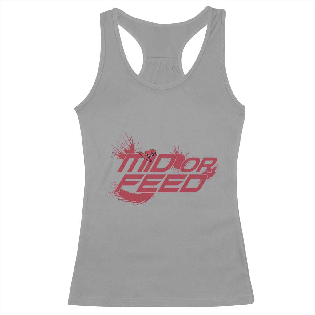 Mid Or Feed Holographic Witch Hat Racerback Tank Top Funny Game Lover Gift - Wonder Print Shop