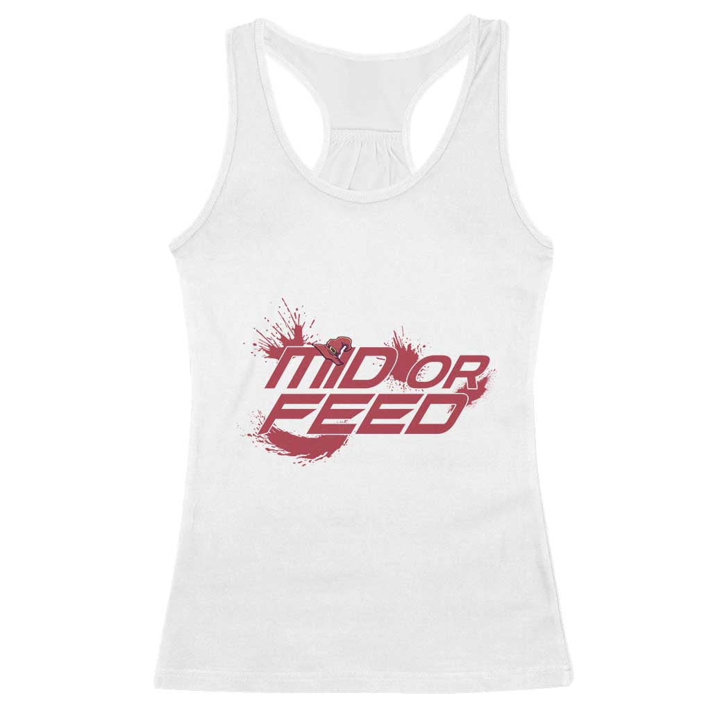 Mid Or Feed Holographic Witch Hat Racerback Tank Top Funny Game Lover Gift - Wonder Print Shop