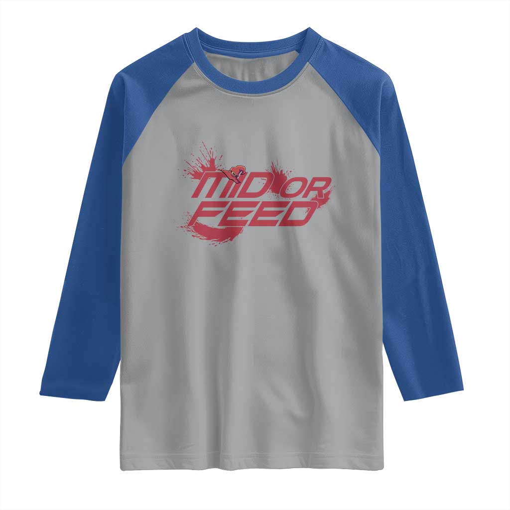 Mid Or Feed Holographic Witch Hat Raglan Shirt Funny Game Lover Gift - Wonder Print Shop