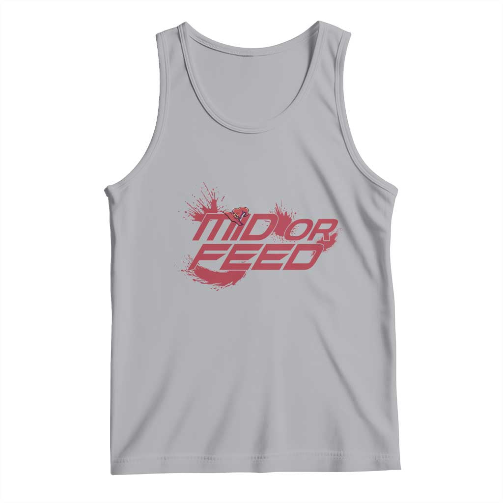 Mid Or Feed Holographic Witch Hat Tank Top Funny Game Lover Gift - Wonder Print Shop
