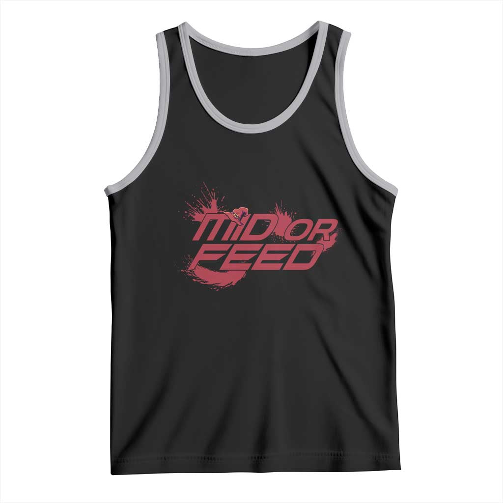 Mid Or Feed Holographic Witch Hat Tank Top Funny Game Lover Gift - Wonder Print Shop