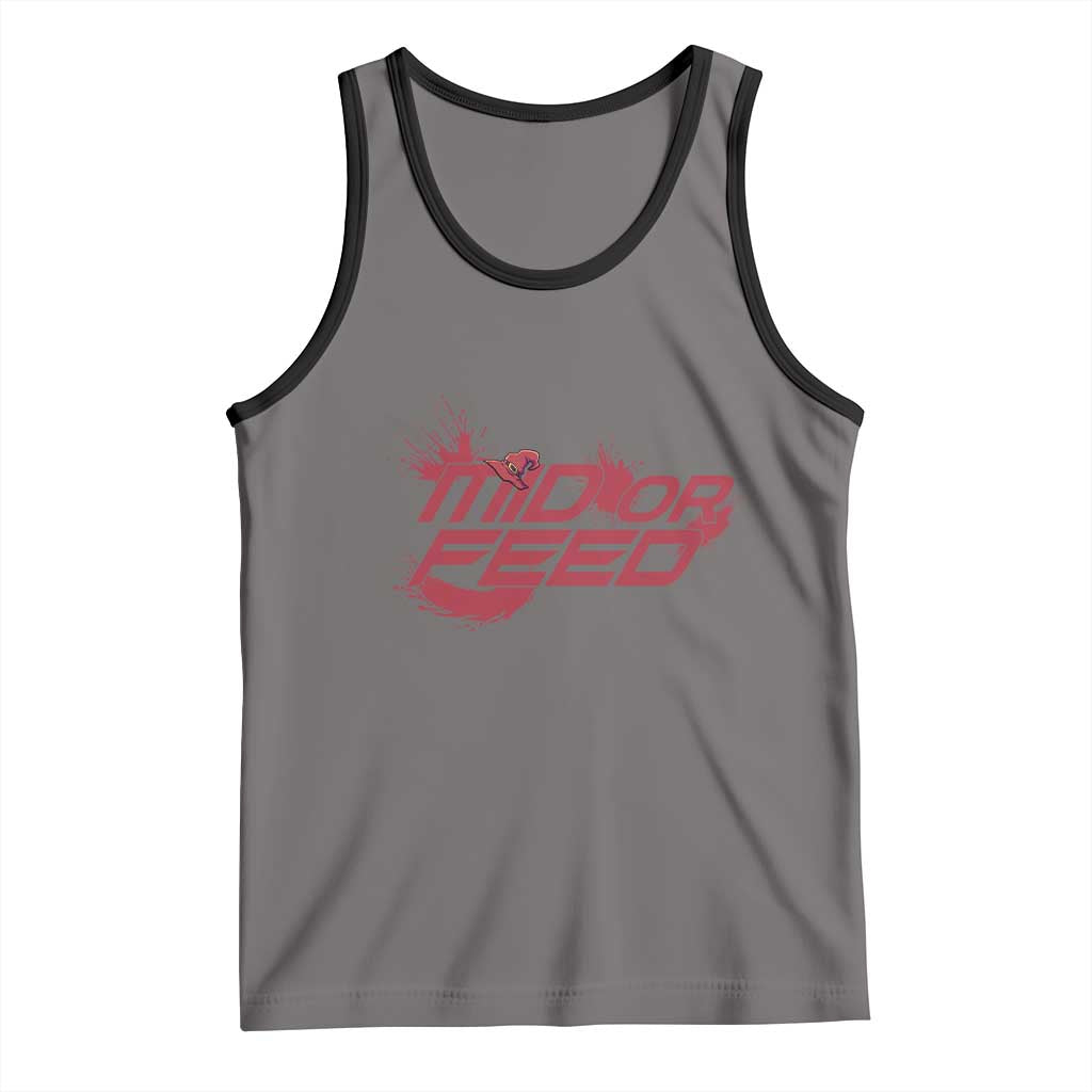 Mid Or Feed Holographic Witch Hat Tank Top Funny Game Lover Gift - Wonder Print Shop