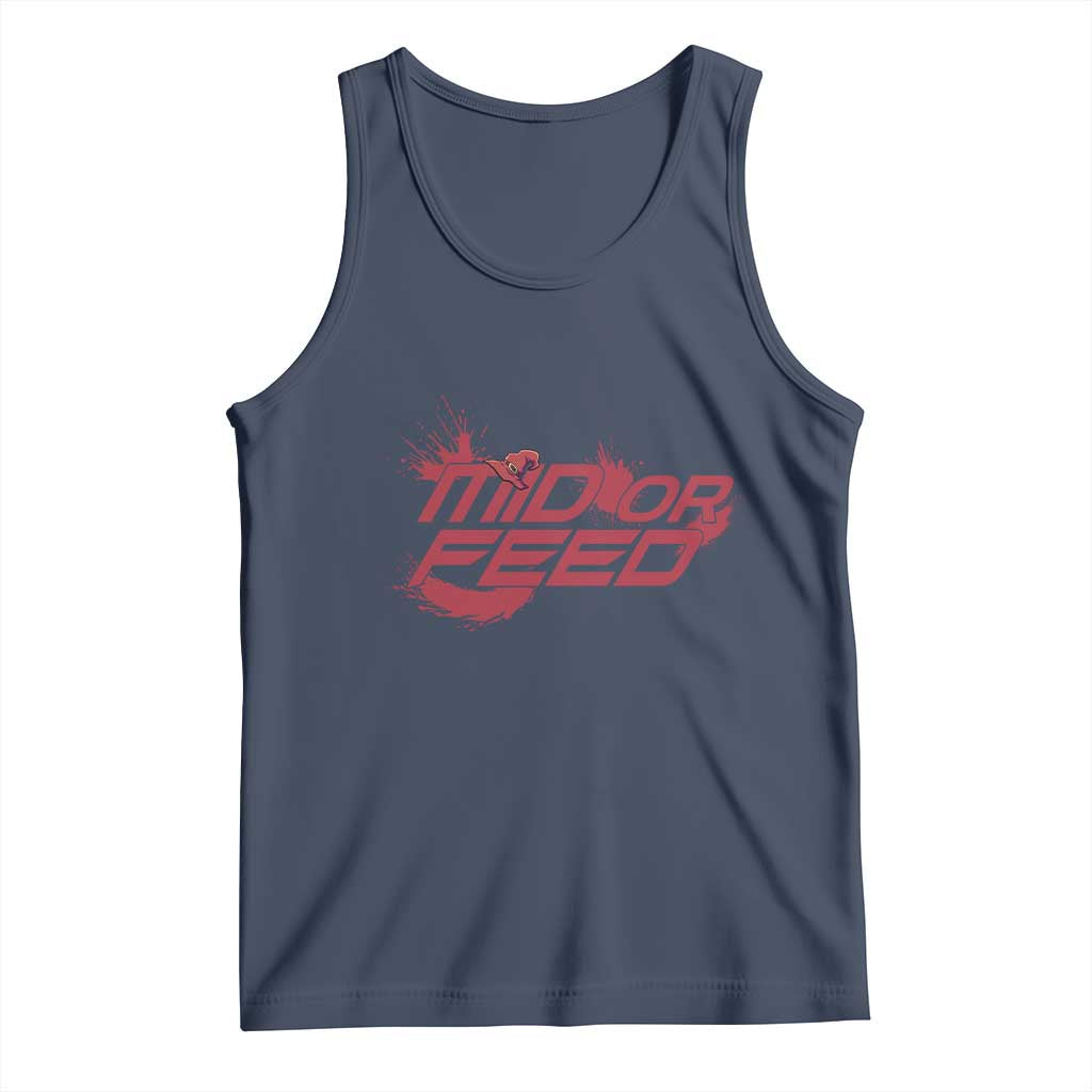 Mid Or Feed Holographic Witch Hat Tank Top Funny Game Lover Gift - Wonder Print Shop