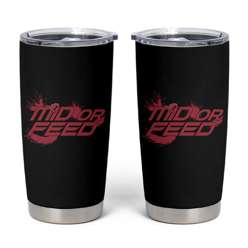 Mid Or Feed Holographic Witch Hat Tumbler Cup Funny Game Lover Gift - Wonder Print Shop