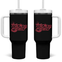 Mid Or Feed Holographic Witch Hat Tumbler With Handle Funny Game Lover Gift - Wonder Print Shop