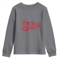 Mid Or Feed Holographic Witch Hat Youth Sweatshirt Funny Game Lover Gift - Wonder Print Shop