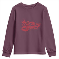 Mid Or Feed Holographic Witch Hat Youth Sweatshirt Funny Game Lover Gift - Wonder Print Shop