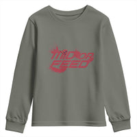 Mid Or Feed Holographic Witch Hat Youth Sweatshirt Funny Game Lover Gift - Wonder Print Shop
