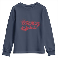 Mid Or Feed Holographic Witch Hat Youth Sweatshirt Funny Game Lover Gift - Wonder Print Shop