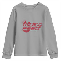 Mid Or Feed Holographic Witch Hat Youth Sweatshirt Funny Game Lover Gift - Wonder Print Shop