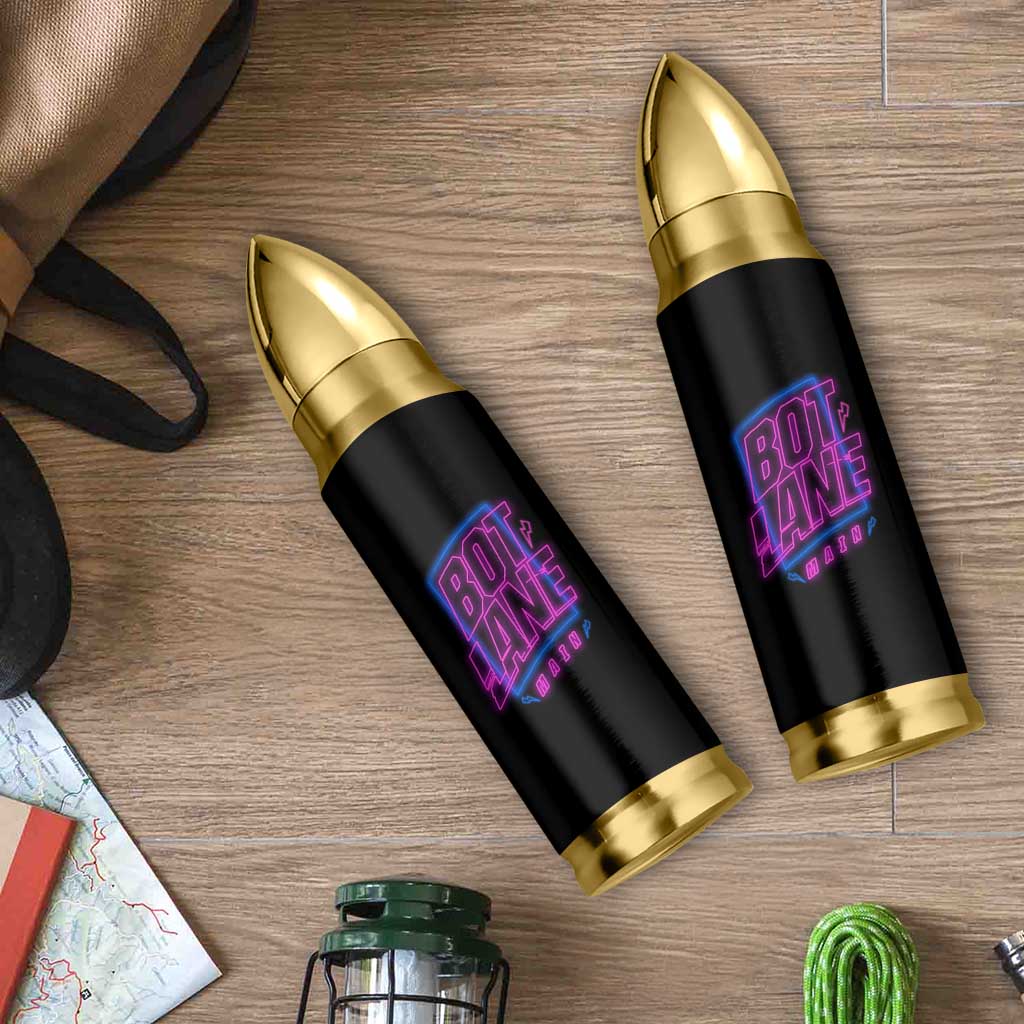 Bot Lane Main Cyberpunk Neon Style Bullet Tumbler Gaming Quote Gift - Wonder Print Shop